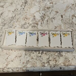 Floral Ceramic Napkin Holders Set
